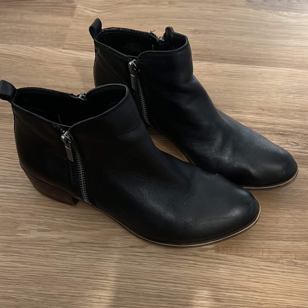 Lucky Brand Black Leather Booties